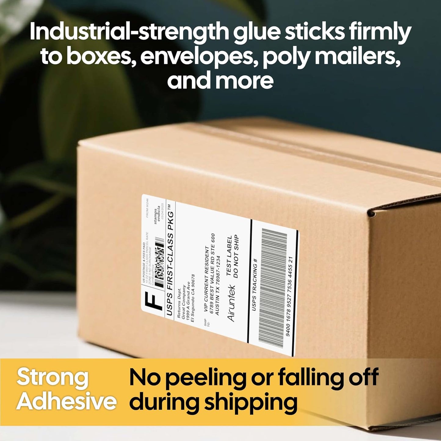 4x6 Thermal Labels, 500 Fanfold Labels, Perforated & Strong Adhesive, Compatible with Direct Thermal Printers for USPS UPS FedEx DHL Address Shipping Label