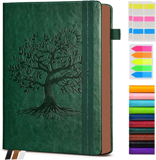 Vintage Leather Journal - 300 Page Lined Journal Notebook with Numbered Pages,A5 Notebook for Women Men,Travel Diary,Daily Journal for Writing, Note Taking, School & Work (5.8" x 8.3")