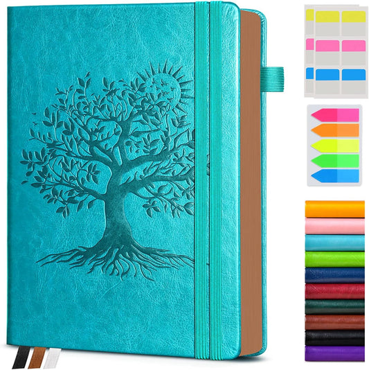 Vintage Leather Journal - 300 Page Lined Journal Notebook with Numbered Pages,A5 Notebook for Women Men,Travel Diary,Daily Journal for Writing, Note Taking, School & Work (5.8" x 8.3")