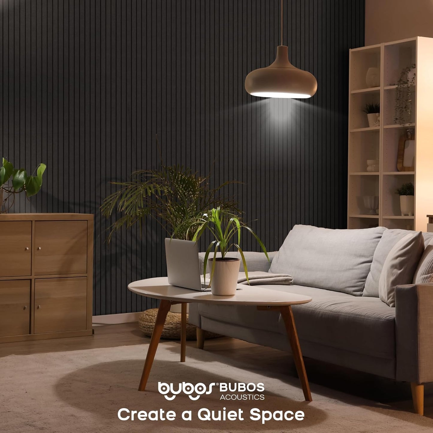 BUBOS 6 Pack Large Acoustic Panels,48x12Inch SoundProof Panels for Walls,Self Adhesive Acoustic Wall Panels,Decorative Sound Panels for Home Studio Office (Black 01)