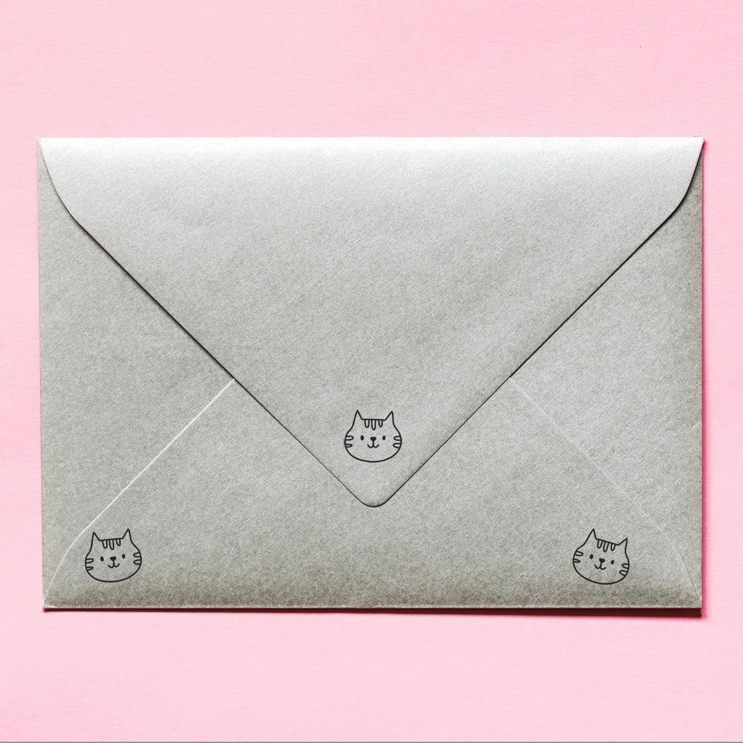 Kitty Cat Stamp / 2000 Plus Self Inking Feline Teacher Reward Stamper / 9/16" Small Black Imprint Kitten Meow Pet Stamp