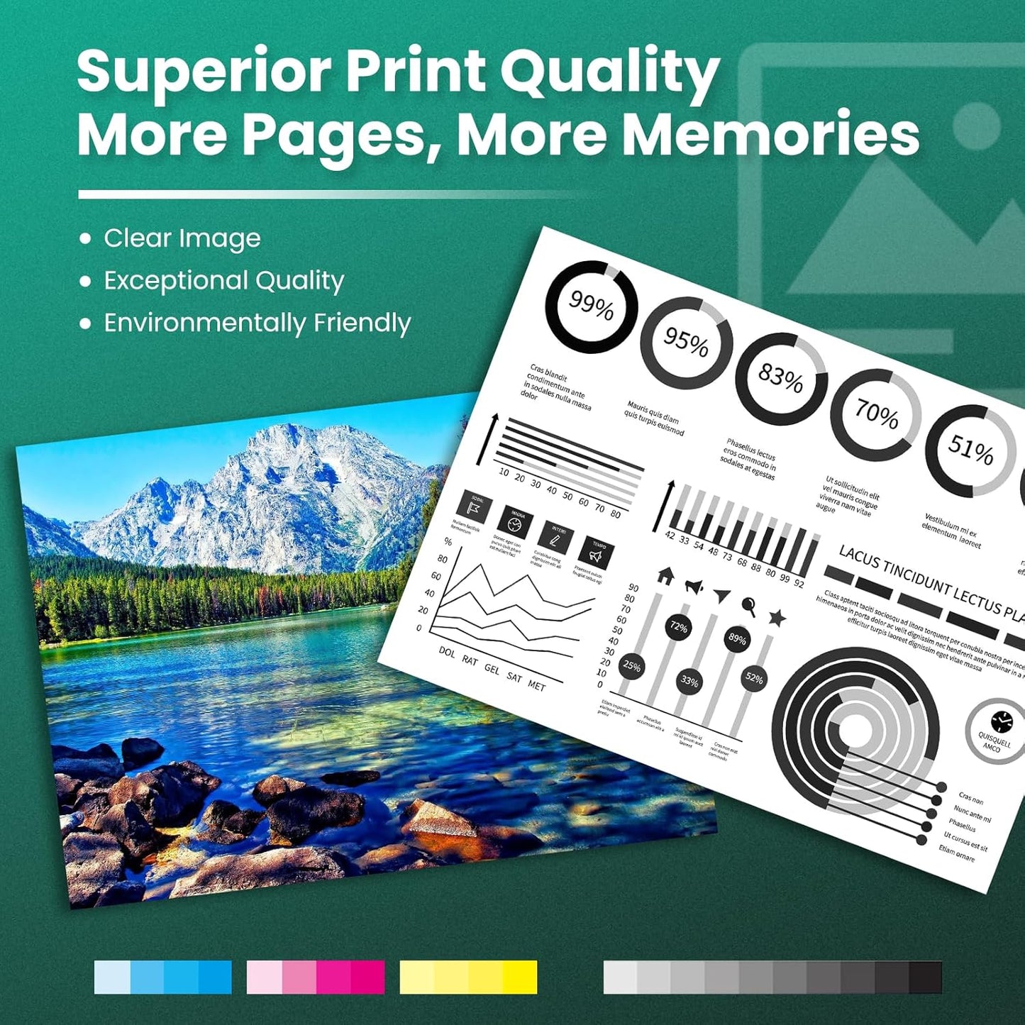 GREENBOX Remanufactured 63XL Ink Cartridge Replacement for HP OfficeJet 3830 5255 5258 Envy 4520 4512 4513 4516 DeskJet 1112 1110 3630, Black, Tri-color, 2-Pack