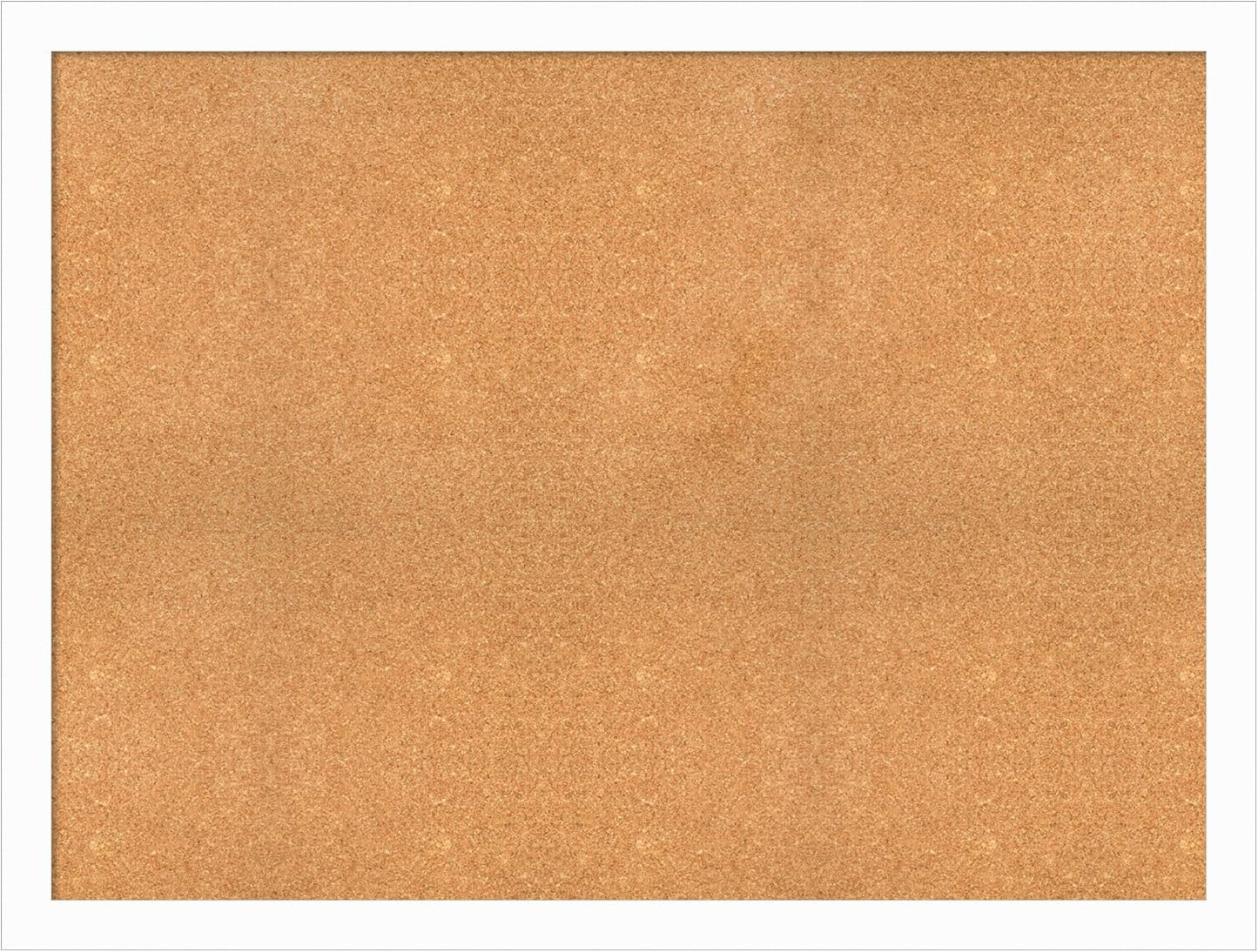 Amanti Art Natural Cork Board for Wall, 37x49 Vision Board with White Frame, Oversize Corkboard Office Decor for Home Organization, Casual Corkboard Pinboard to Display Items for Home Organization in