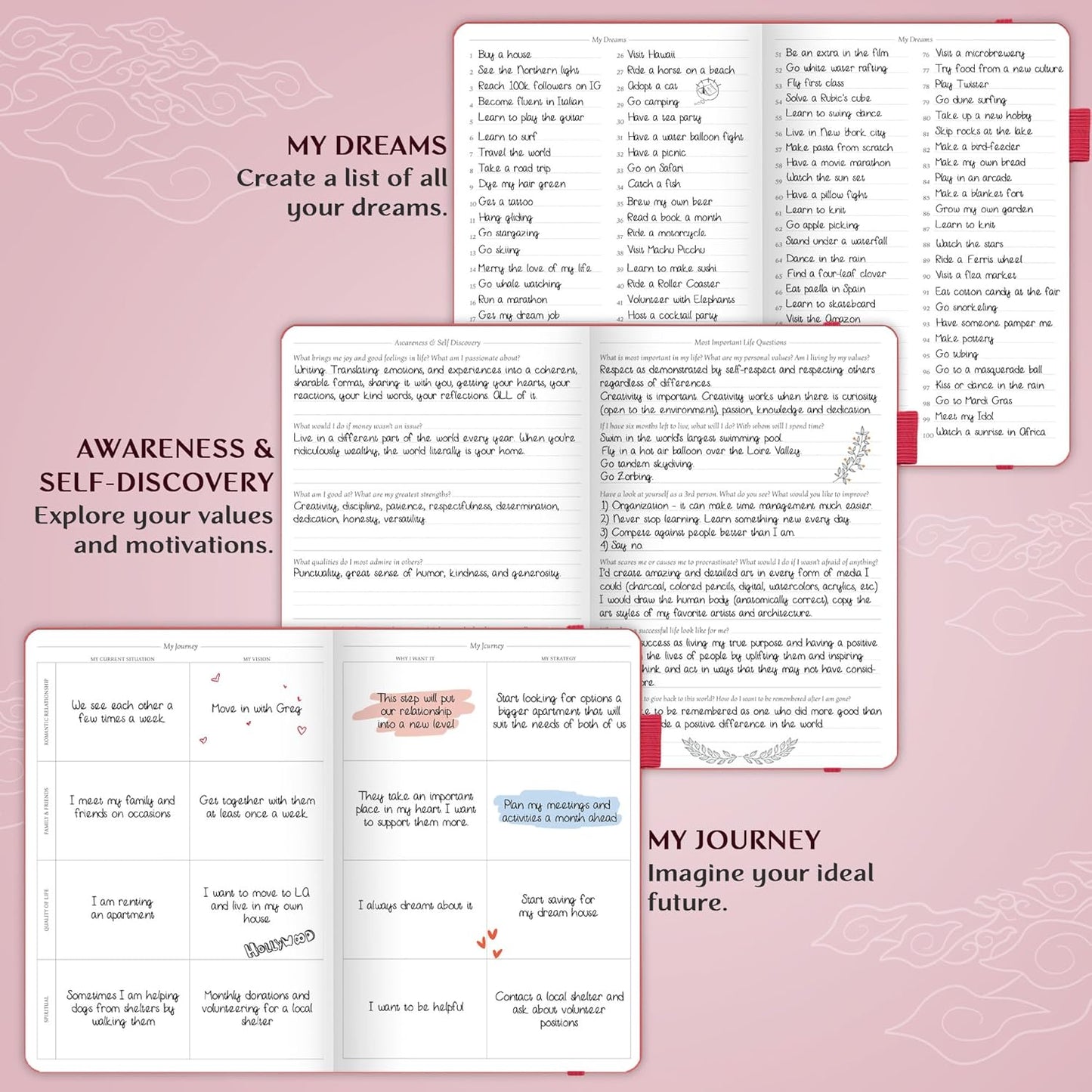 Legend Planner PRO – Deluxe Weekly & Monthly Life Planner to Increase Productivity and Hit Your Goals. Time Management Organizer Notebook – Undated – 7 x 10" Hardcover + Stickers – Hot Pink