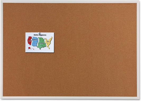 Quartet Cork Board, Bulletin Board, 8' x 4' Corkboard, Aluminum Frame (2308),Silver