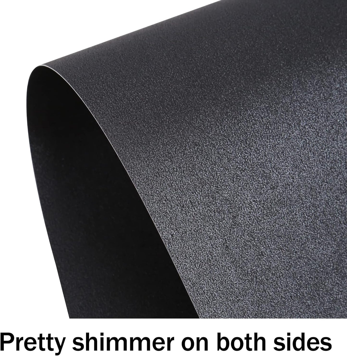 100 Sheets Black Shimmer Cardstock 8.5 x 11 Metallic Paper, Goefun 80lb Card Stock Letter Size Sheets for Halloween, Invitations, Scrapbooking, Crafts, Graduations