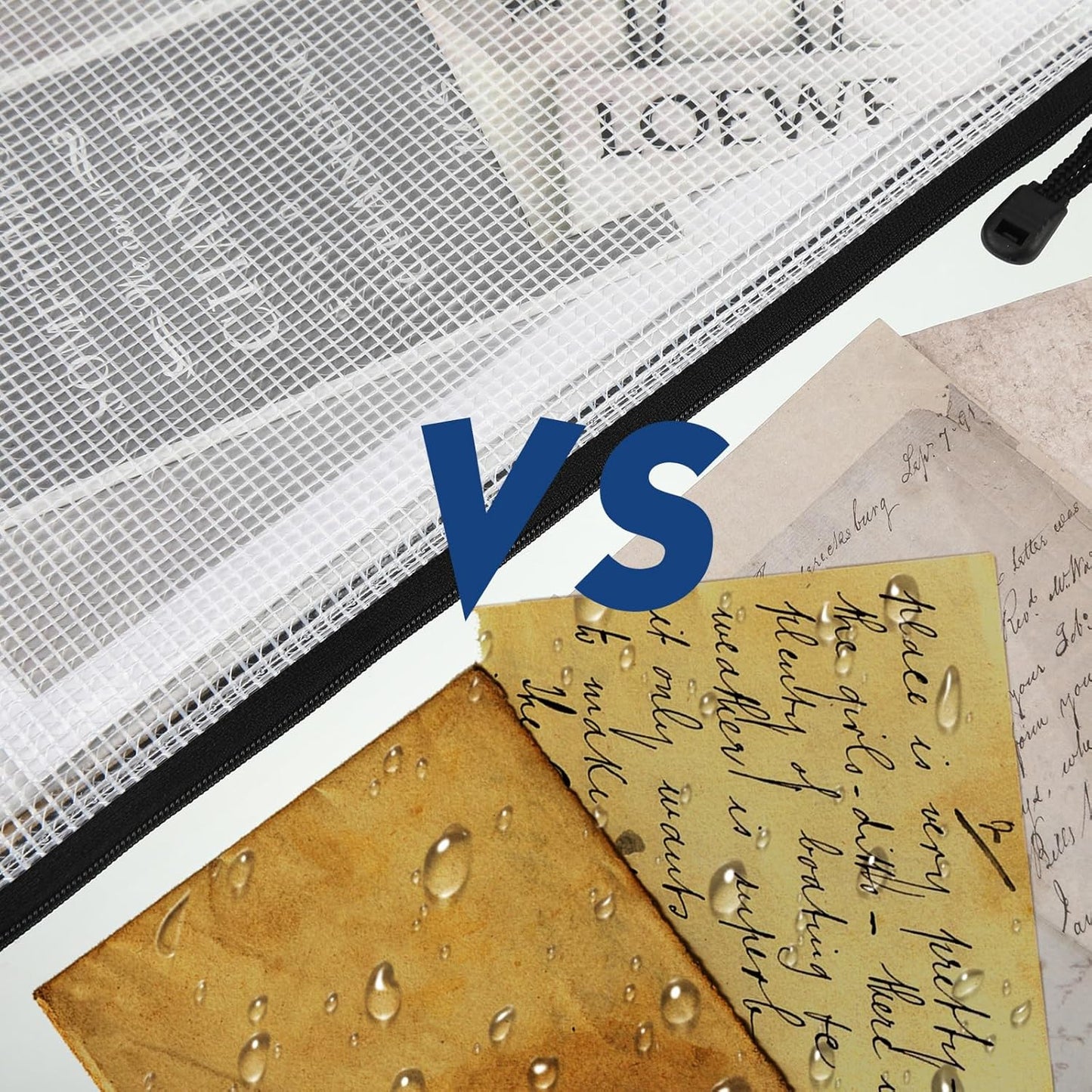 200 Pcs A4 Mesh Zipper Pouch Bulk Waterproof Mesh Zipper Organizer Plastic File Folder Case for School Office Supplies Document Board Games Puzzle(Black)