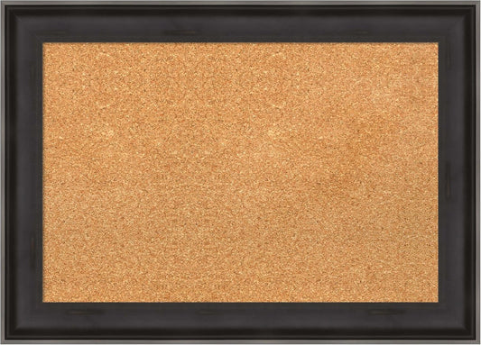 Amanti Art Natural Cork Board for Wall, 20x28 Vision Board with Black Wood Frame, Medium Corkboard Office Decor for Home Organization, Casual Corkboard Pinboard to Display Items for Home Organization