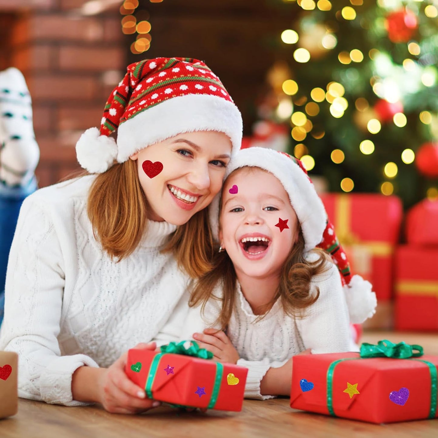 1000 PCS Foam Stickers Glitter Heart Stickers, Colorful Heart Stars Shapes Self Adhesive Stickers, Foam Sticker for Kids Crafts Arts Supplies Scrapbooking DIY Greeting Card Envelopes Home Decor