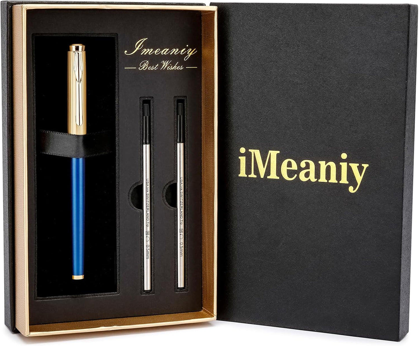 Nice Rollerball Pens with Real 24K Finish- Fancy Roller Ball Point Pens for Writing Journaling Note Taking Signature, Luxury Pen for Men Women Writers Christmas Graduation Gifts