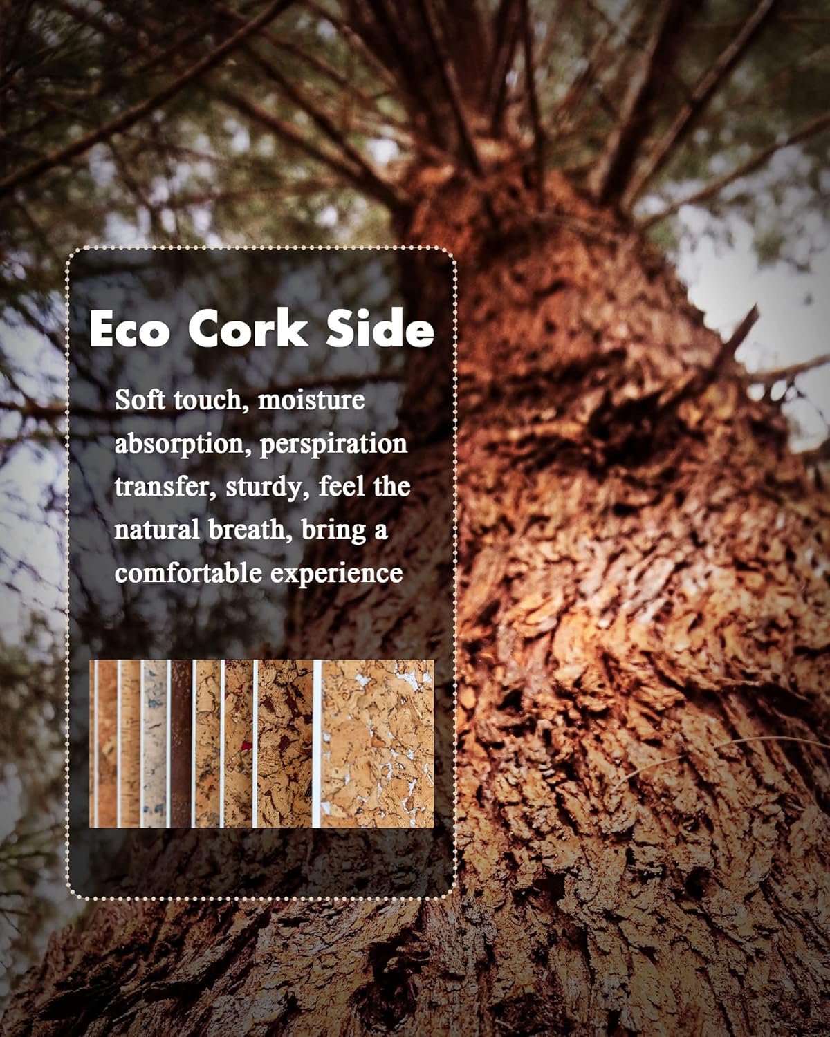 YSAGi Double-Sided Desk Pad, 31.5"x15.7"Leather Desk Mat, Eco Cork Desk Pad Protector,Large Mouse Pad,Waterproof Desk Blotter for Office/Home(Khaki)