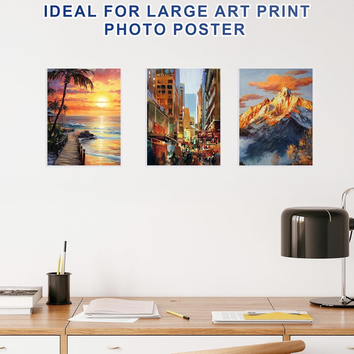 20PCS 9" x 12" Rigid Print Protectors Clear Plastic Sheet Protectors, Heavy Duty Top Loading Document Holder, Menu Cover, Photo Poster Sleeves Hard Plastic Sleeves for Paper Art Prints