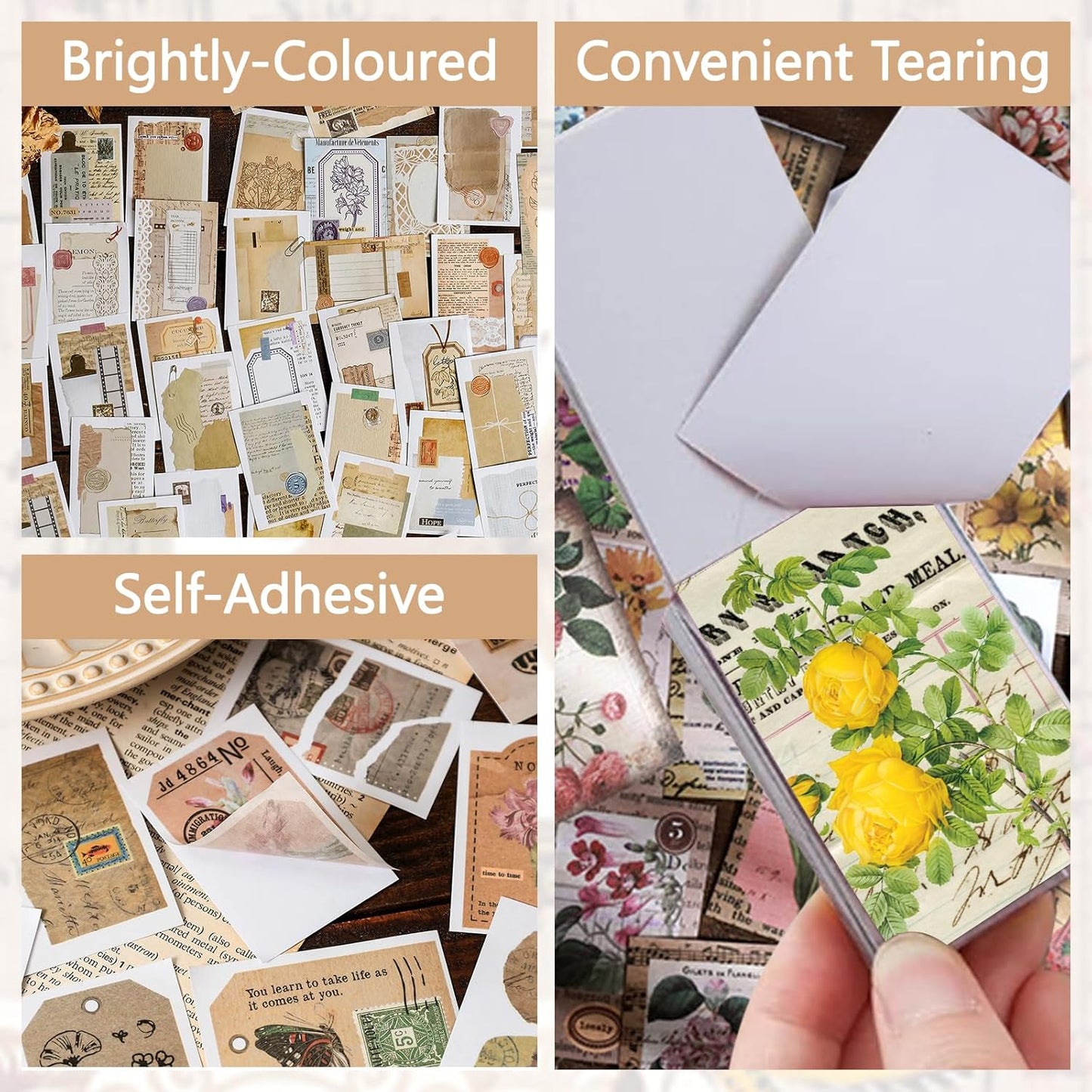 Washi Stickers, 12 Sets 600 Pcs Aesthetic Sticker Book for DIY Journaling, Journaling Supplies for Bullet Journal Art Diary Card Craft Gifts Planner Notebook