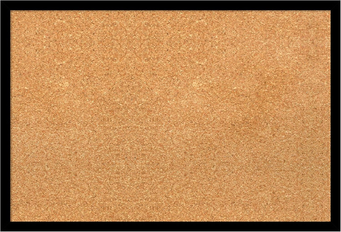 Amanti Art Natural Cork Board for Wall, 17x25 Vision Board with Black Wood Frame, Medium Corkboard Office Decor for Home Organization, Modern Contemporary Corkboard Pinboard to display items for home