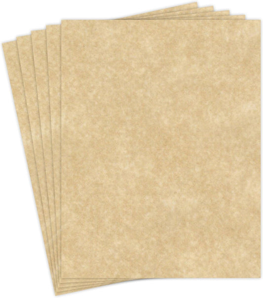 Aged Stationery Parchment Recycled Paper | 65Lb Cover Cardstock | 8.5” x 11” Inches | 50 Sheets Per Pack