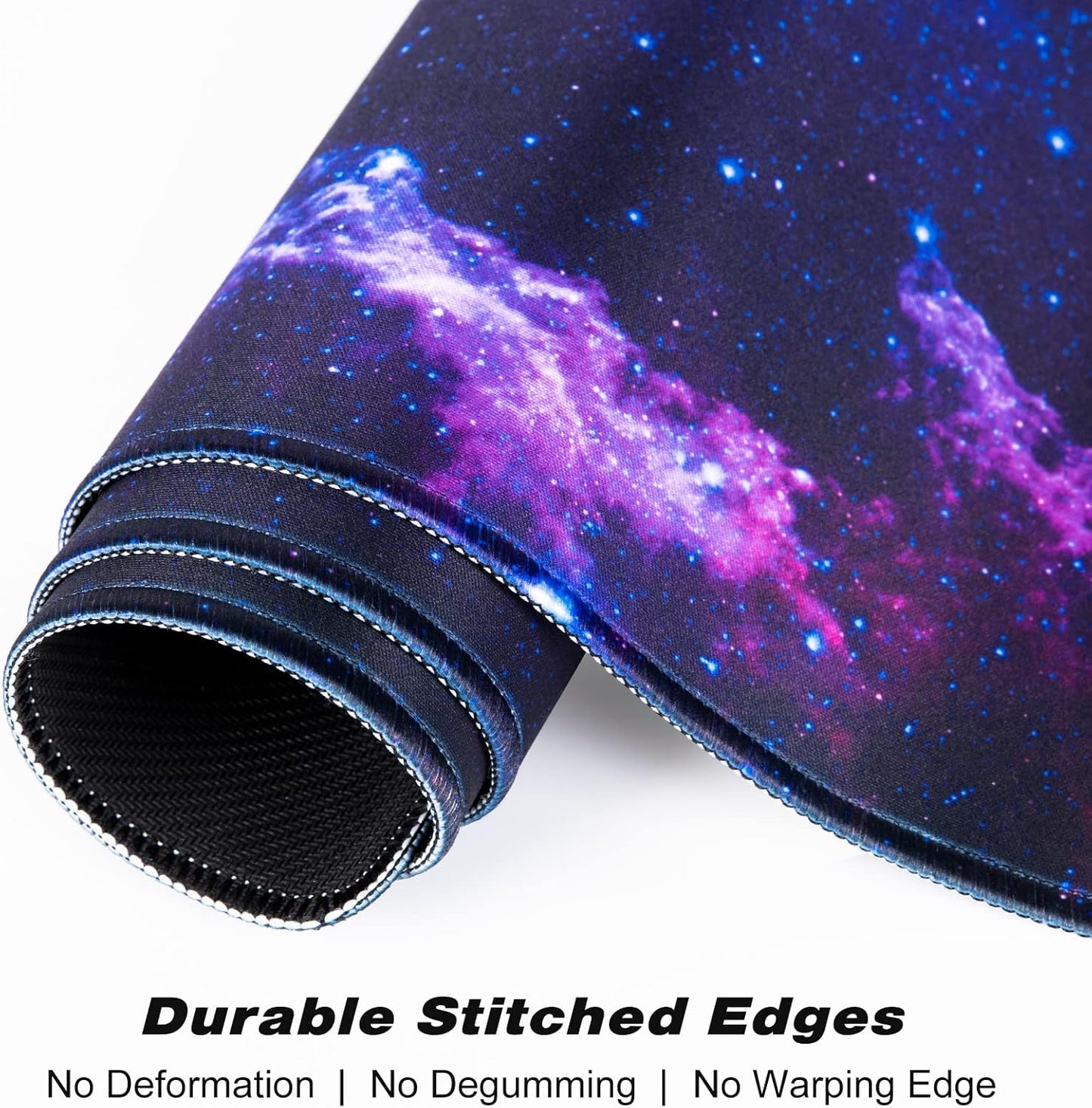 Extended Large Mouse Pad, XXL Gaming Desk Pad 31.5 x 15.7 Inch, Big Computer Keyboard Mousepad, Waterproof Mouse Mat with Stitched Edges and Non-Slip Base for Office Gaming, Galaxy