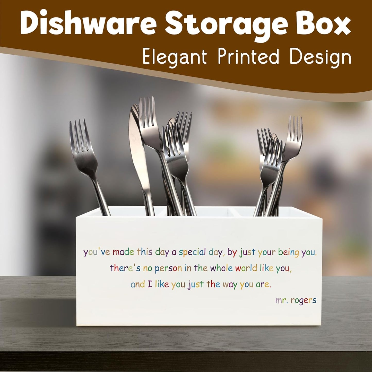 Mr.Rogers Inspirational Quotes Pen Holder for Desk, Motivational Gifts for Women Men Coworkers, Positive Gifts Wooden Pen Pencil Holder Organizer for Office Desk Accessories