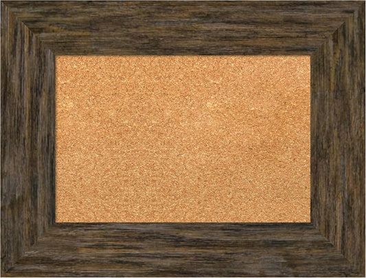 Amanti Art Natural Cork Board for Wall, 19x25 Vision Board with Brown Wood Frame, Small Corkboard Office Decor for Home Organization, Country Rustic Corkboard Pinboard to Display Items for Home