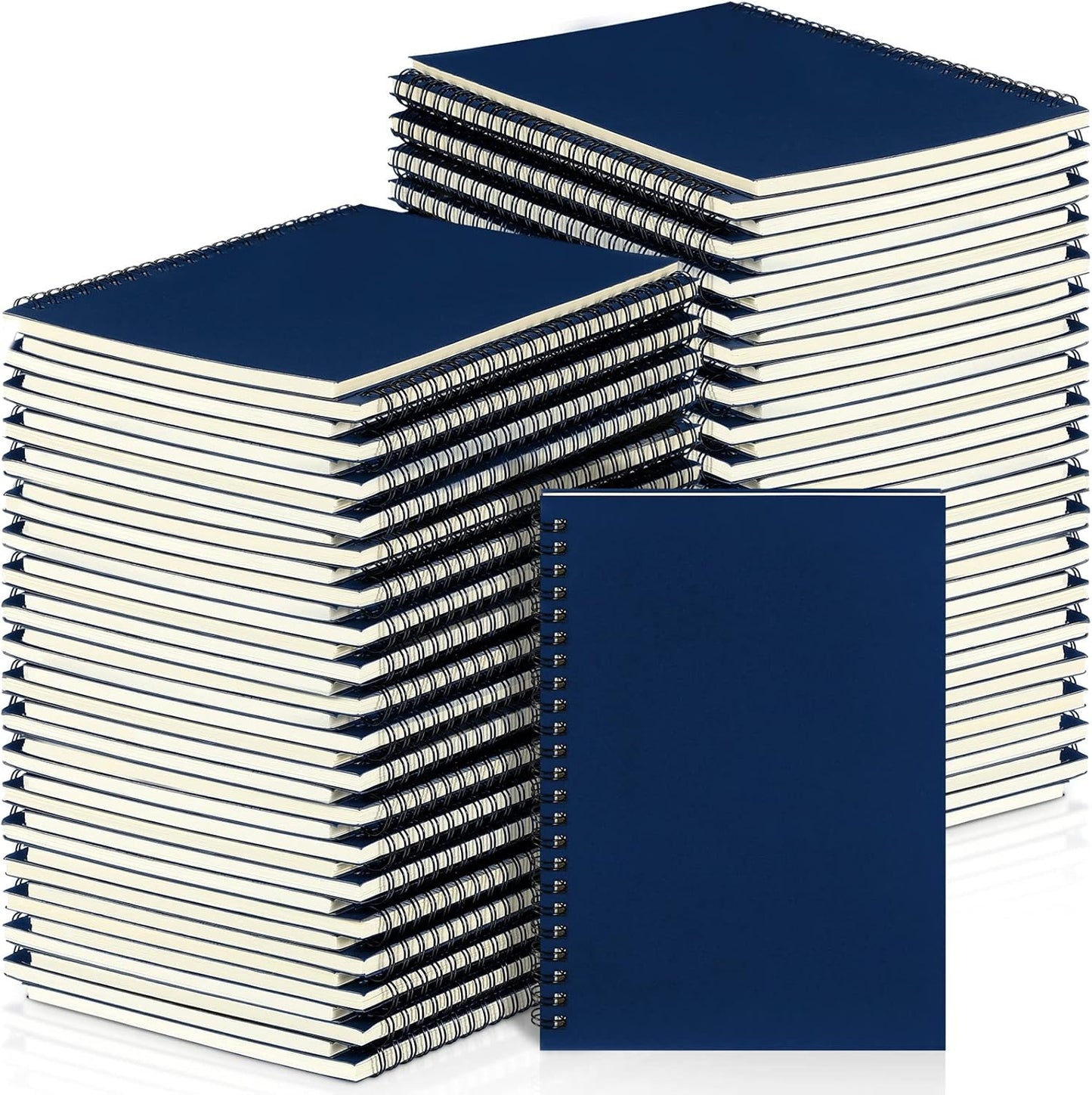 Yahenda Spiral Notebook Bulk A5 Journal Lined 8.3'' x 5.5'' Writing Composition Paper Small Notepad Subject Notebook for Students Office Business Back to School Supplies(Deep Blue,54 Pcs)