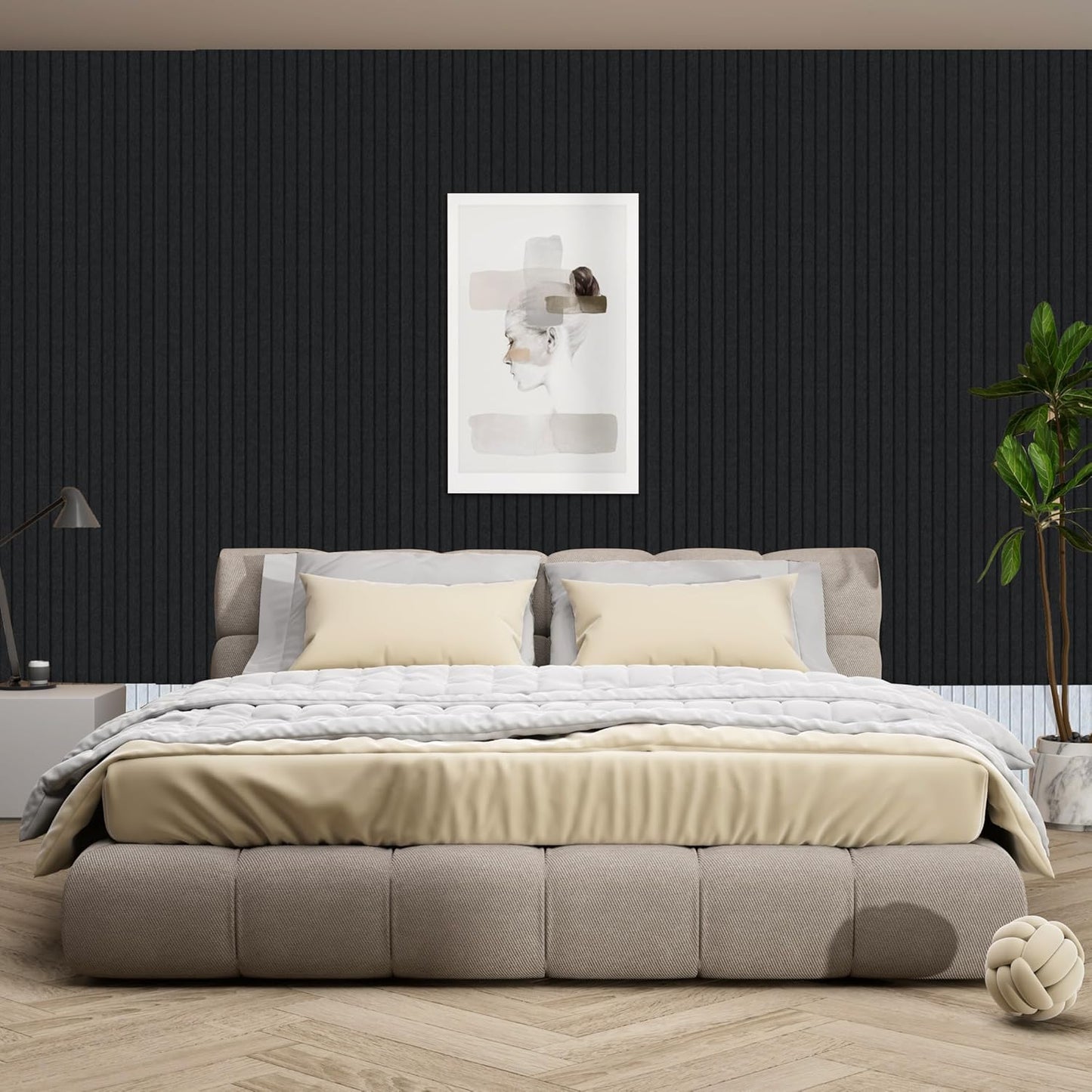 10 Pack Large Acoustic Panels,48 x 24 x 0.4 Inch Sound Proof Foam Panels for Walls，Premium Noise Dampening Panels,Sound Panels for Media Room, Office and Studio,Black