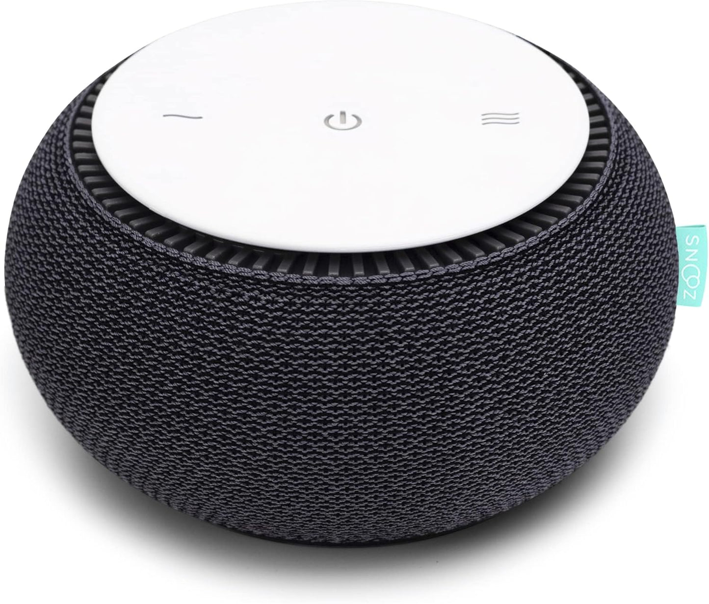 SNOOZ Smart White Noise Sound Machine - Real Fan Inside for Non-Looping White Noise, Sleep Aid for Adults, Travel, Sleeping, Bedroom, Portable, Baby Registry Essential - Charcoal