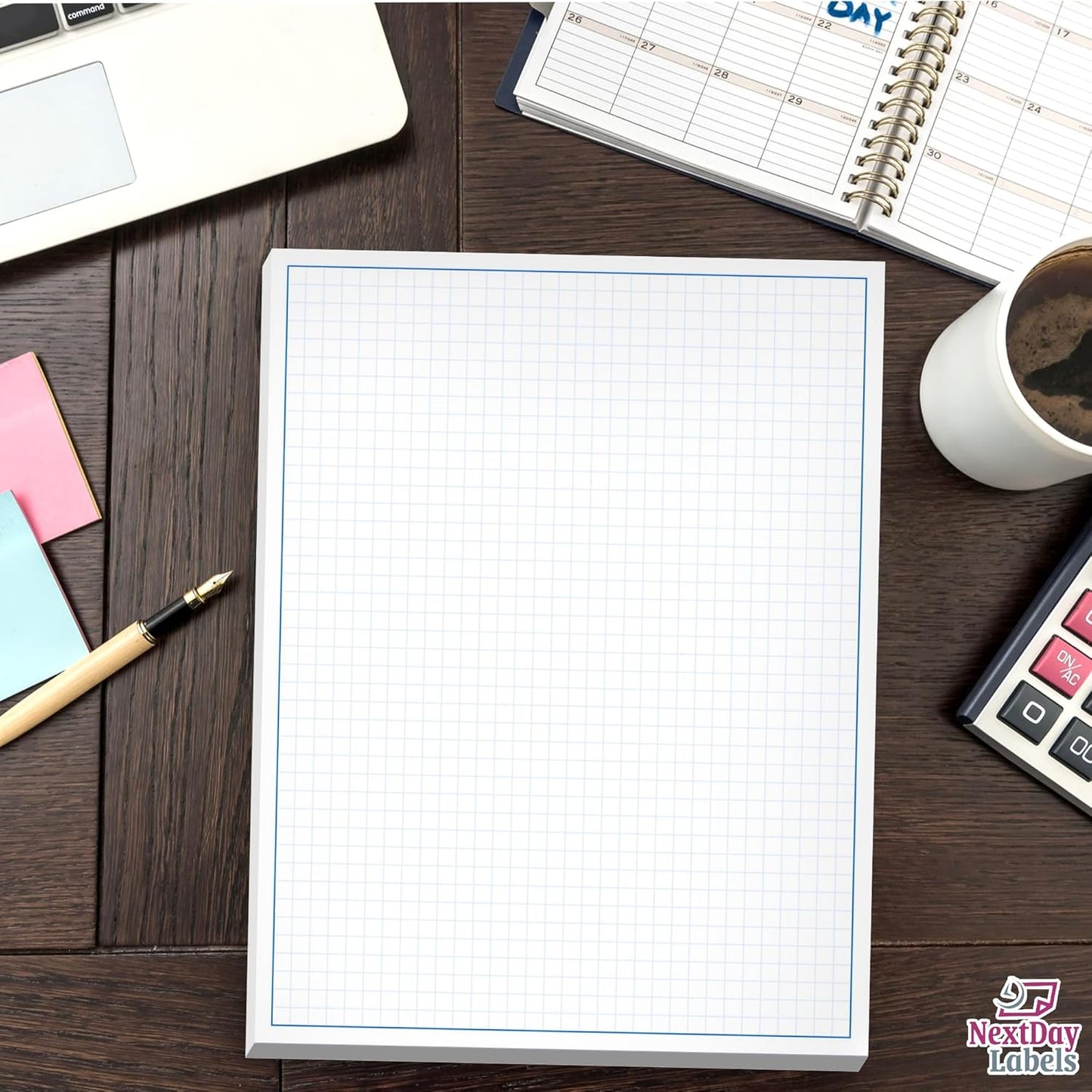 Graph Paper Pad for Blueprint Drawings, Drafting, Engineering Drawing, and Planning - Graph Paper 8.5x11 Blueprint Quadrille Grid Paper Pads with Blue Lines, High Brightness 50 Sheets (5-Pack)