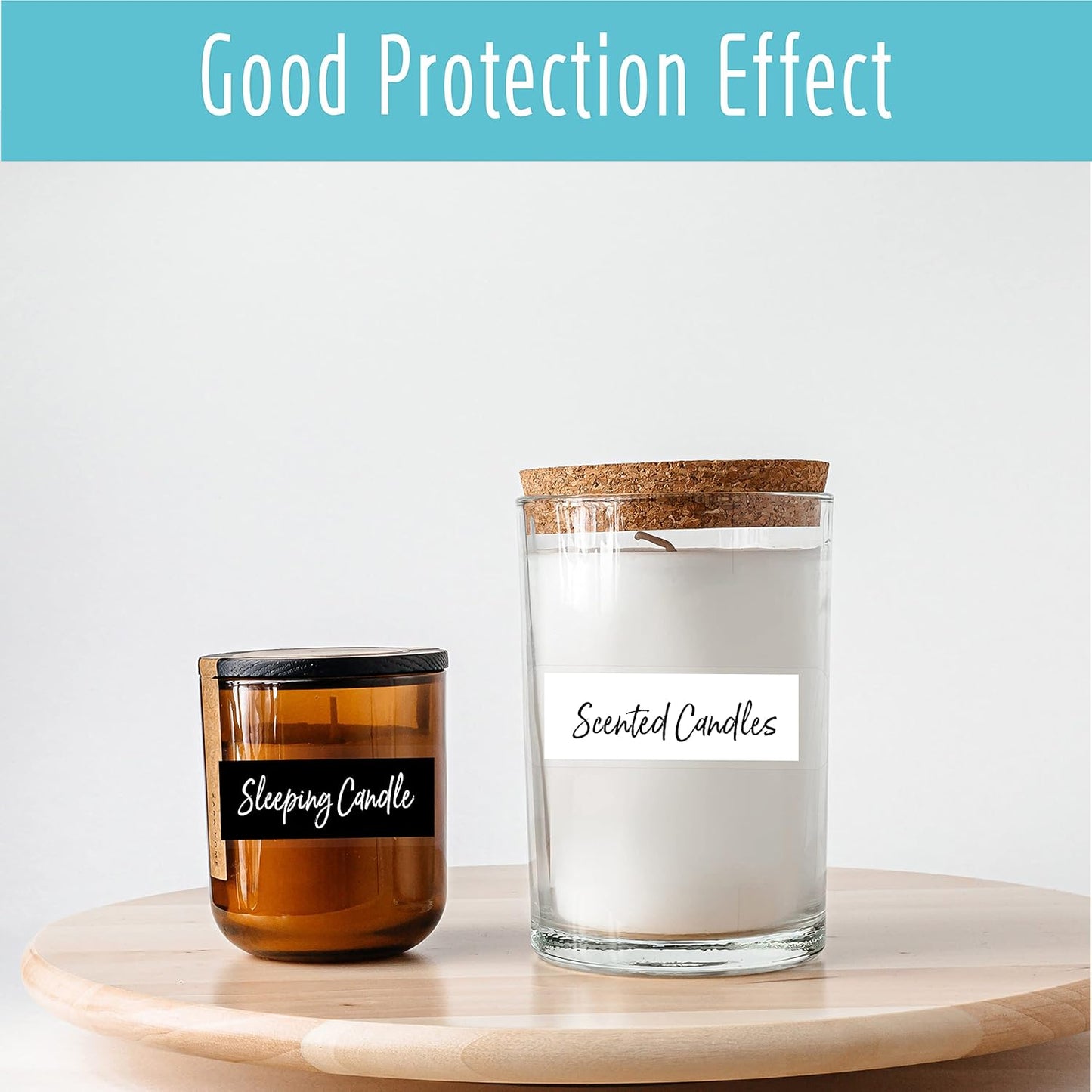 500 PCS Label Protectors, Transparent Waterproof Clear Wafer Seal Stickers for Protecting Package Envelope Mail Barcodes, Numbers and Stickers Mega Bundle with Perforation Line in Roll (3.5x1.2 inch)