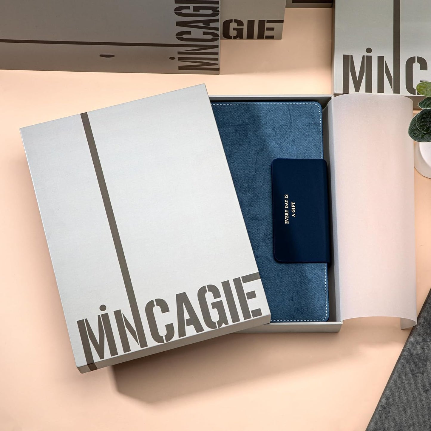 Leather Journal for Men 320 Pages B5 Large Journaling Notebooks with 100 GSM Thick Paper Journals for Writing Notebook for Men & Women with Buckle Closure Work Diary, 7.28" x 10.23", Blue