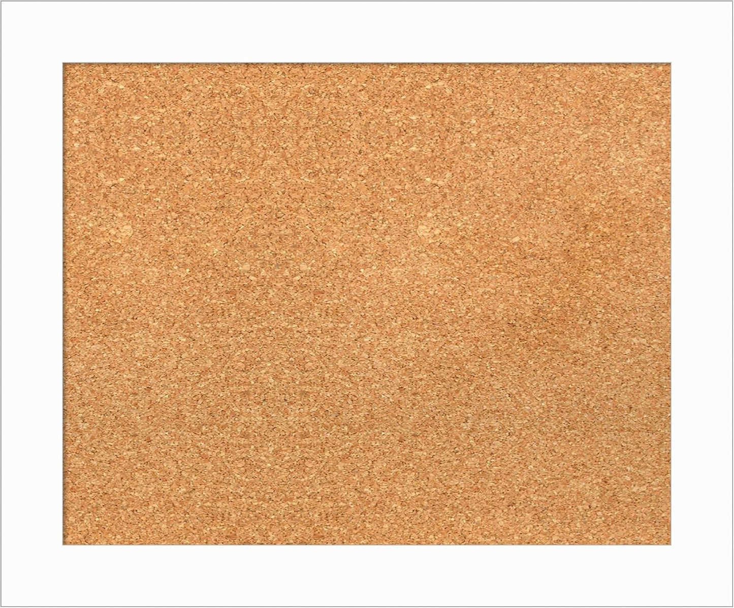 Amanti Art Natural Cork Board for Wall, 19x23 Vision Board with White Frame, Small Corkboard Office Decor for Home Organization, Casual Corkboard Pinboard to Display Items for Home Organization in