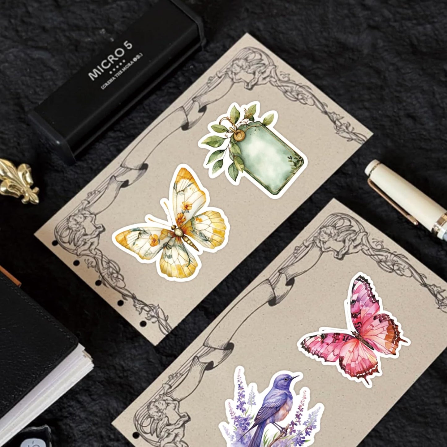 400 PCS Watercolor Style Stickers Pack,Aesthetic Vintage Motivational and Inspirational Stickers for Adults, Teens, Laptops, Water Bottles.Cute Sticker for Journaling