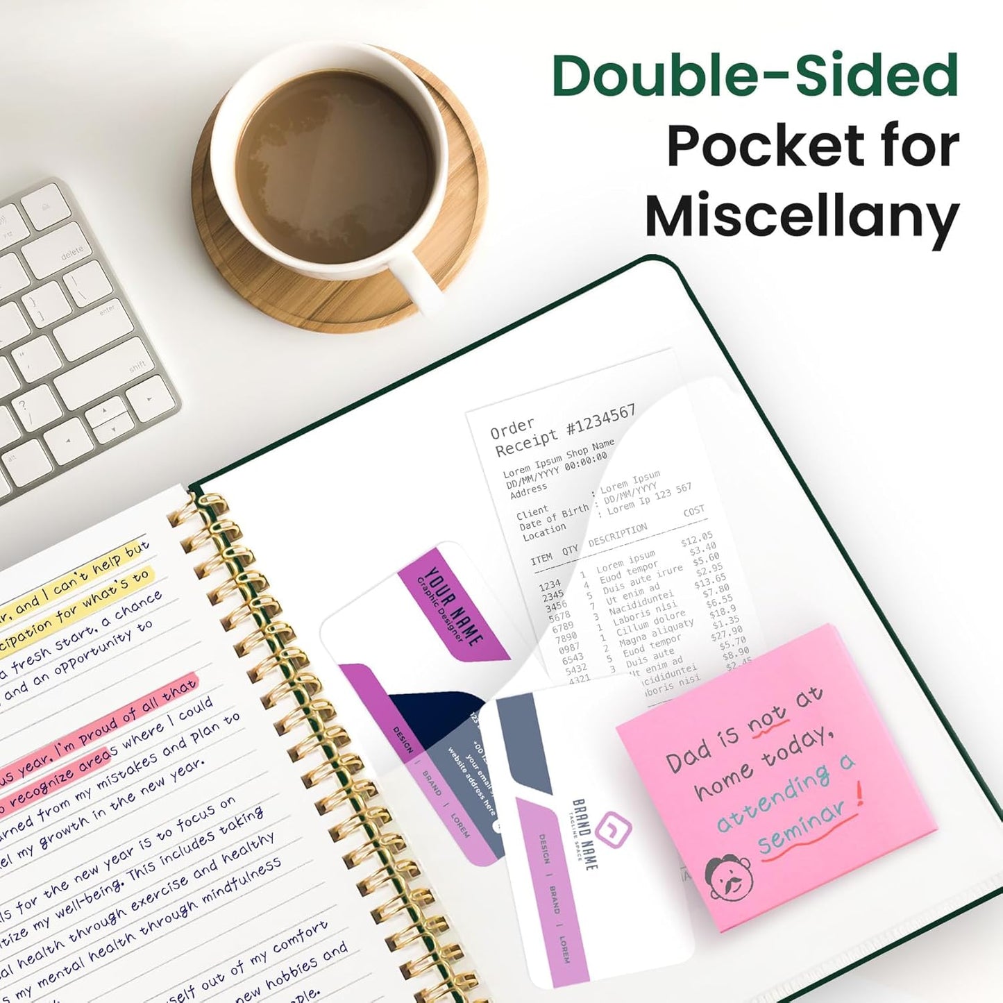 Lined Spiral Journal Notebook for Women, Cute A5 College Ruled Hardcover Notebook for Work & Note Taking, Aesthetic Pretty Journal for Writing, 140 Pages, Butterfly