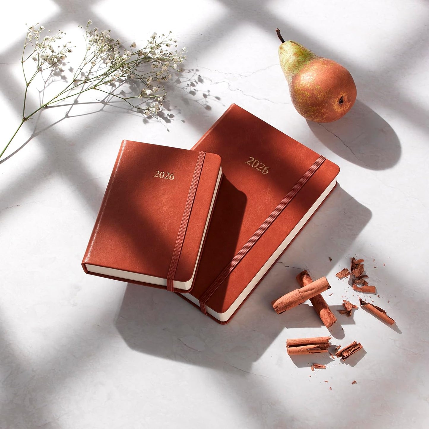 Wykeham's Executive 2026 Daily Journal Planner – US Public Holidays & Format – Customization Available (Brown, 6"×4.5")