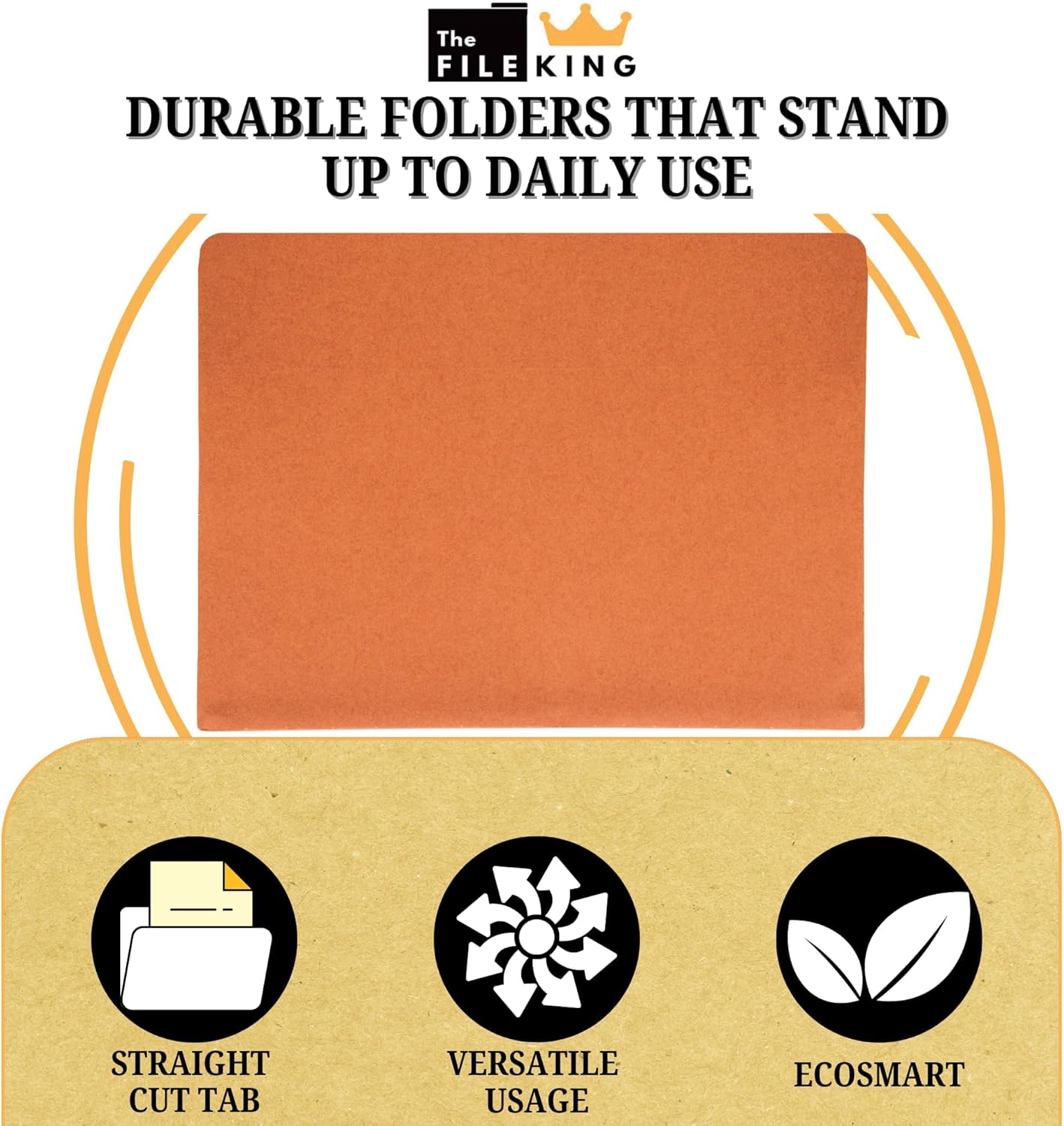 The File King Accordion File Folders Letter Size | Box of 10 Redropes | Expanding File Folder - 5.25" Expansion | Expandable Accordian File Organizer Pocket | Redwell Filing Organization & Storage