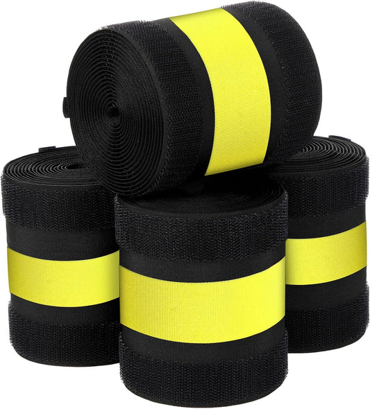 WILLBOND Carpet Cord Cover Cable Grip Floor Cover Cable Protector Management Only for Commercial Office Carpet(Black and Yellow,39.37 ft)