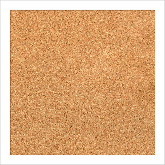 Amanti Art Natural Cork Board for Wall, 13x13 Vision Board with White Frame, X-Small Corkboard Office Decor for Home Organization, Modern Corkboard Pinboard to Display Items for Home Organization in