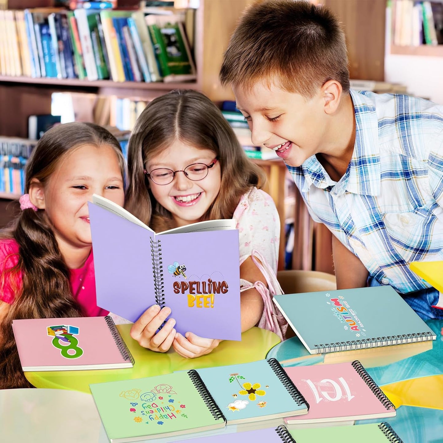 Yahenda Spiral Notebook Bulk A5 Journal Lined 8.3'' x 5.5'' Writing Composition Paper Small Notepad Subject Notebook for Students Office Business Back to School Supplies(Pastel Colors,4 Pcs)