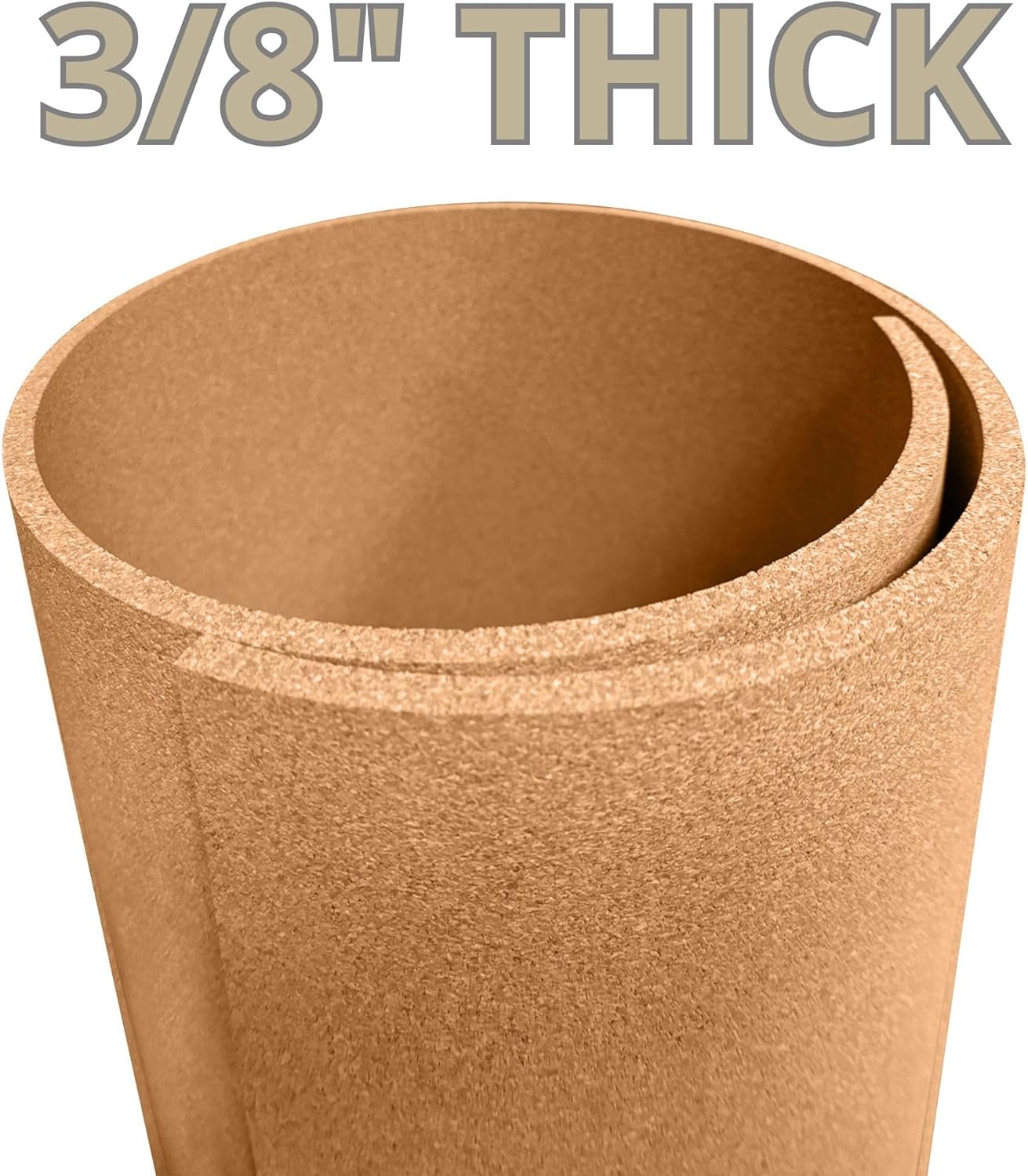 Manton Cork Premium Cork Roll - 4' x 5' x 3/8", 100% Natural Facing Grade Material for Bulletin Boards, Decorative Photo and Message Push Pin Displays - Perfect for Home, School, and Office