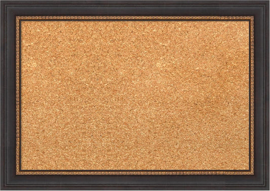 Amanti Art Natural Cork Board for Wall, 15x21 Vision Board with Black Wood Frame, Small Corkboard Office Decor for Home Organization, Traditional Corkboard Pinboard to Display Items for Home