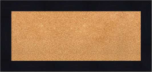 Amanti Art Natural Cork Board for Wall, 16x34 Vision Board with Blue Wood Frame, Medium Corkboard Office Decor for Home Organization, Country Rustic Corkboard Pinboard to Display Items for Home