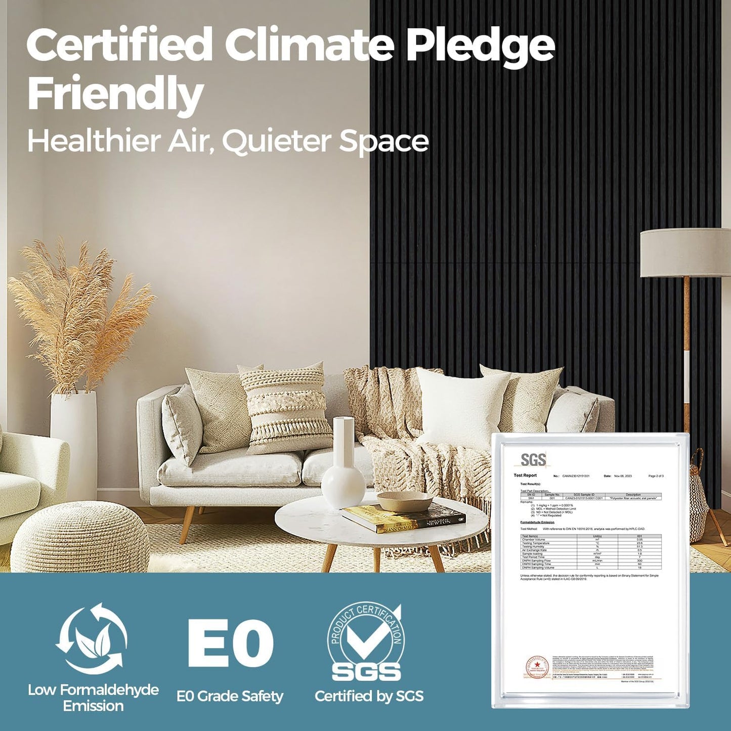 AKUMAX Soundproof Wood Wall Panels-2 Wood Slat Acoustic Panels for Wall and Ceiling-3D Wall Panels High Density Sound Dampening Panels (Black Oak)