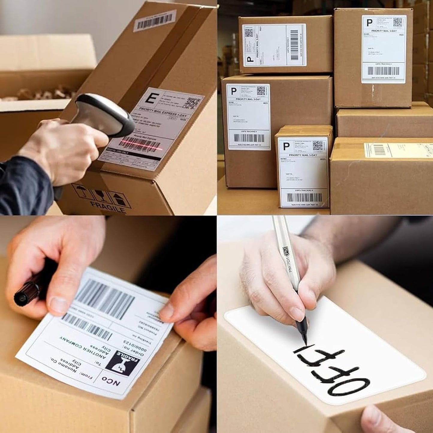 5.5" x 8.5", 25 Sheets, 50 Printable Half Sheet Labels, Blank Mailing Labels for Laser & Inkjet Printers, Letter Size