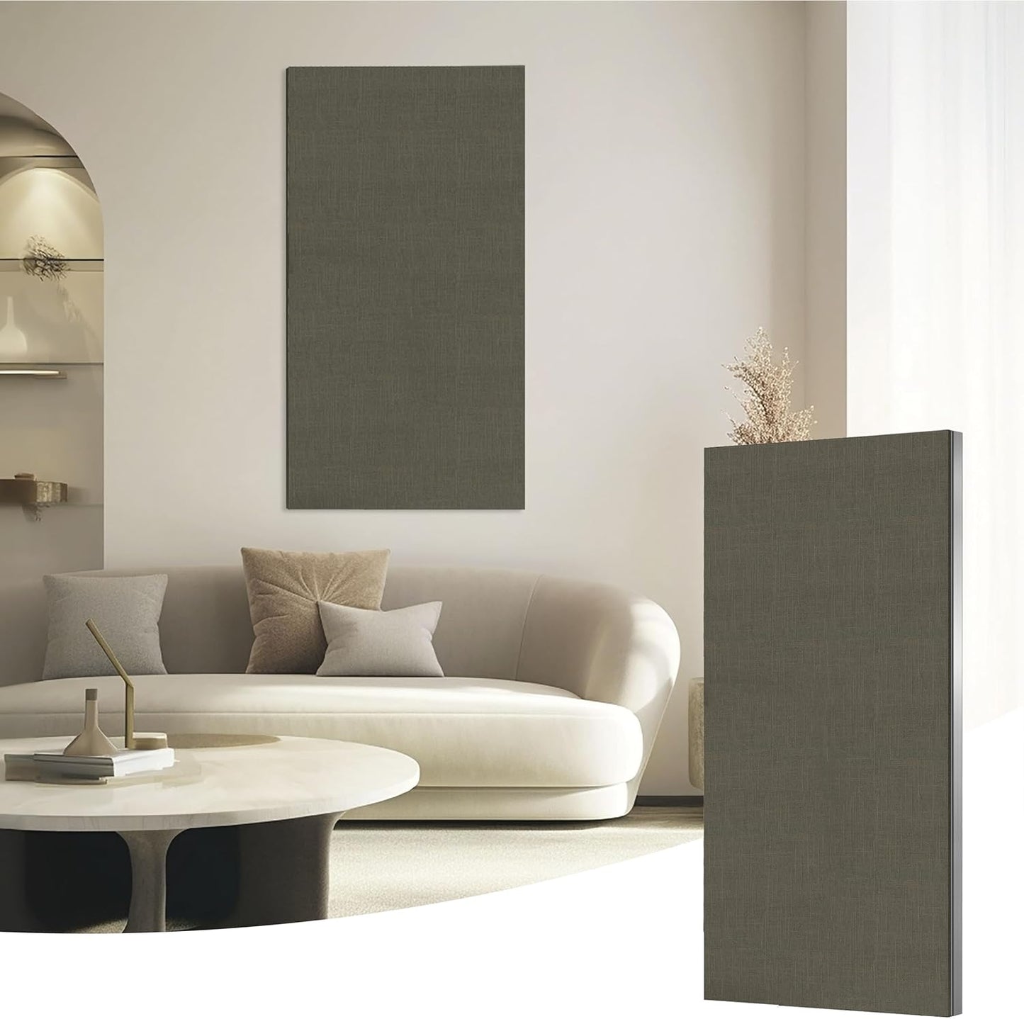 Soundbox Art Acoustic Panels 23.6"x47.2" Sound Absorbing Wall Panels, Decorative Panels for Noise Reduction, Storm Hush, Studio, Home Theater, Office