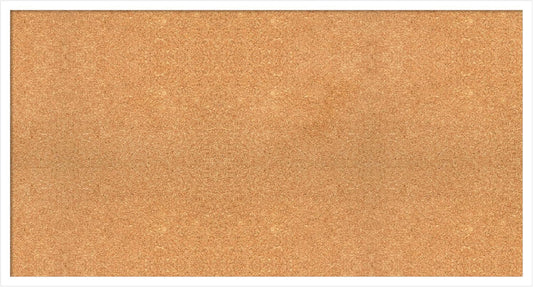 Amanti Art Natural Cork Board for Wall, 23x43 Vision Board with White Frame, Oversize Corkboard Office Decor for Home Organization, Modern Corkboard Pinboard to Display Items for Home Organization in
