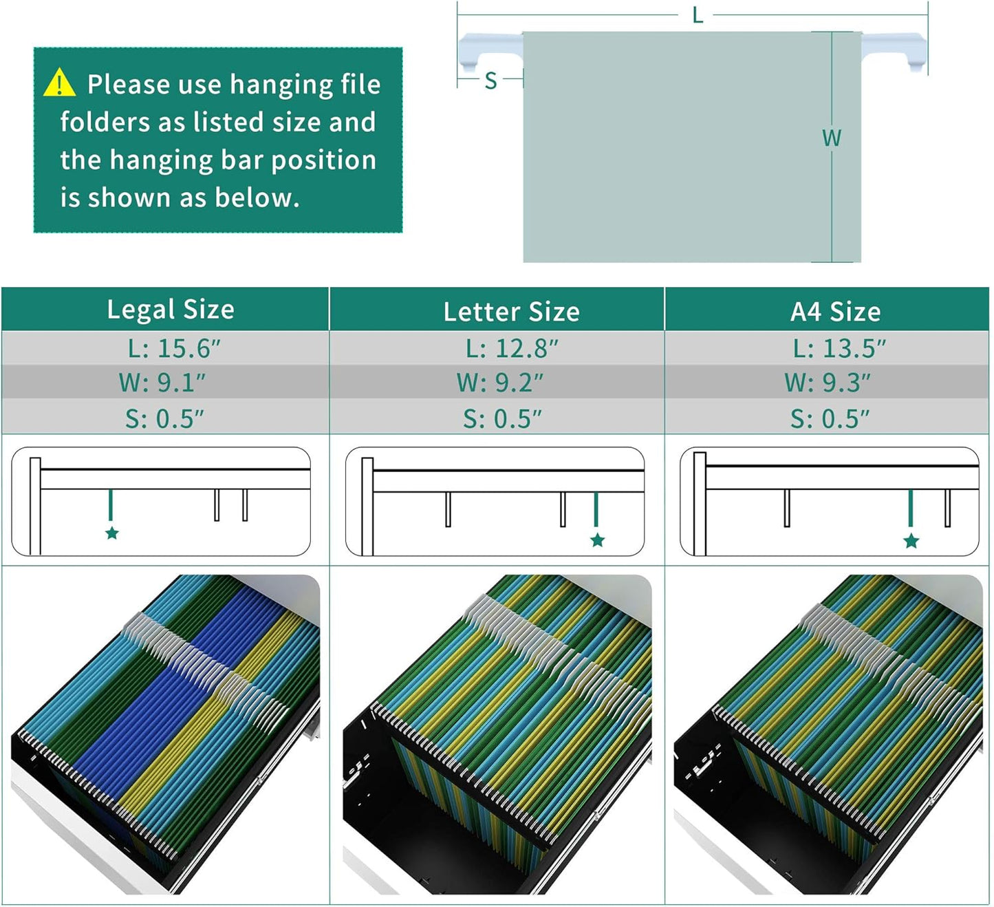 YITAHOME 3-Drawer Metal Filing Cabinet Office Drawers with Keys, Compact Slim Portable File Cabinet, Pre-Built Office Storage Solution for A4/Letter/Legal, White