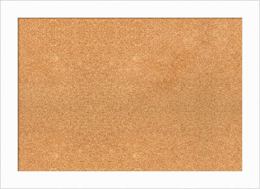 Amanti Art Natural Cork Board for Wall, 21x29 Vision Board with White Frame, Medium Corkboard Office Decor for Home Organization, Casual Corkboard Pinboard to Display Items for Home Organization in