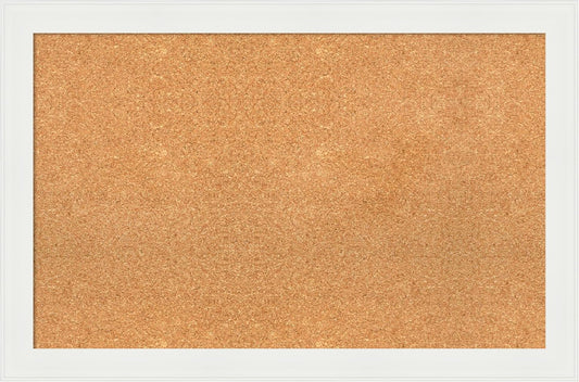 Amanti Art Natural Cork Board for Wall, 23x35 Vision Board with White Frame, Large Corkboard Office Decor for Home Organization, Casual Corkboard Pinboard to Display Items for Home Organization in