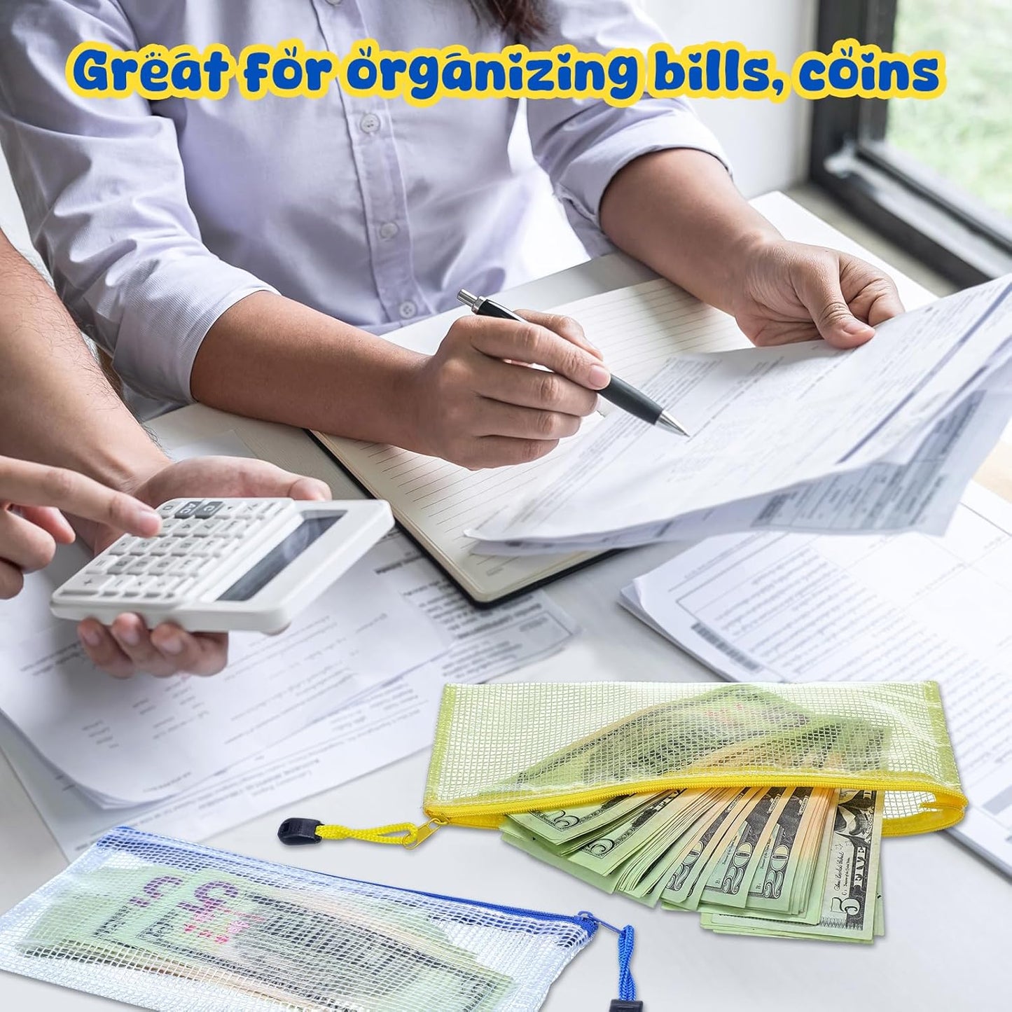 Zhehao 200 Pieces A6 Mesh Zipper Pouch Bulk Mesh Bags with Zipper Waterproof Small Pencil Pouches for School Office Supplies Organization 9.4 x 4.5 Inches(10 Assorted Colors)