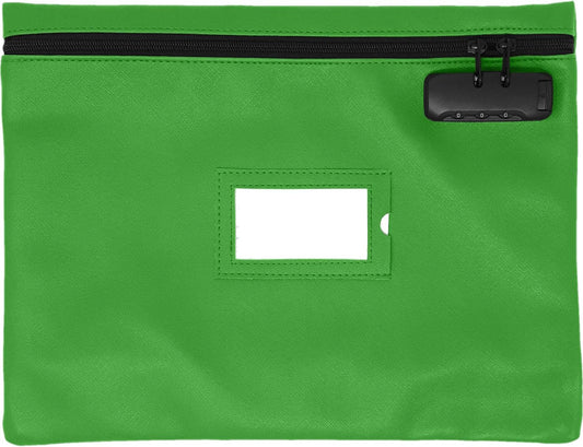 Notary Bag with Lock | 14x11 inch | Light green | Zipper Notary Supplies Bag | Locking Notary Bag for Notary Kit, Stamp, Embosser, Ink Pad, and Valuables | Locking Document Bag | Journal Carrying Case