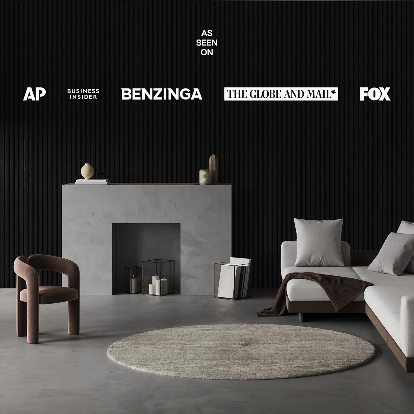 2-Pack Wood Panels for Wall - Acoustic Wood Slat Wall Panels, Soundproof Wooden Paneling for Interior Decor