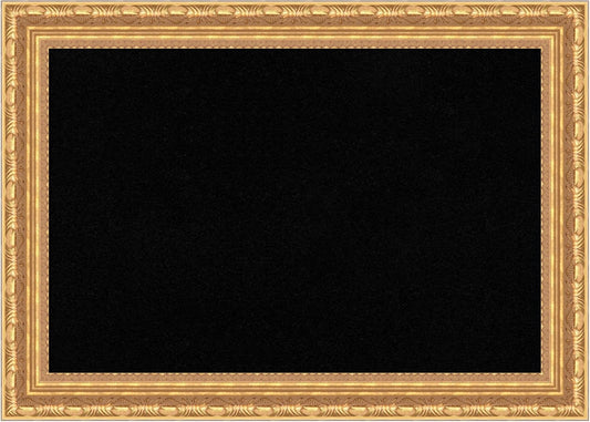 Amanti Art Black Cork Board for Wall, 20x28 Vision Board with Gold Wood Frame, Medium Corkboard Office Decor for Home Organization, Traditional Corkboard Pinboard to Display Items for Home